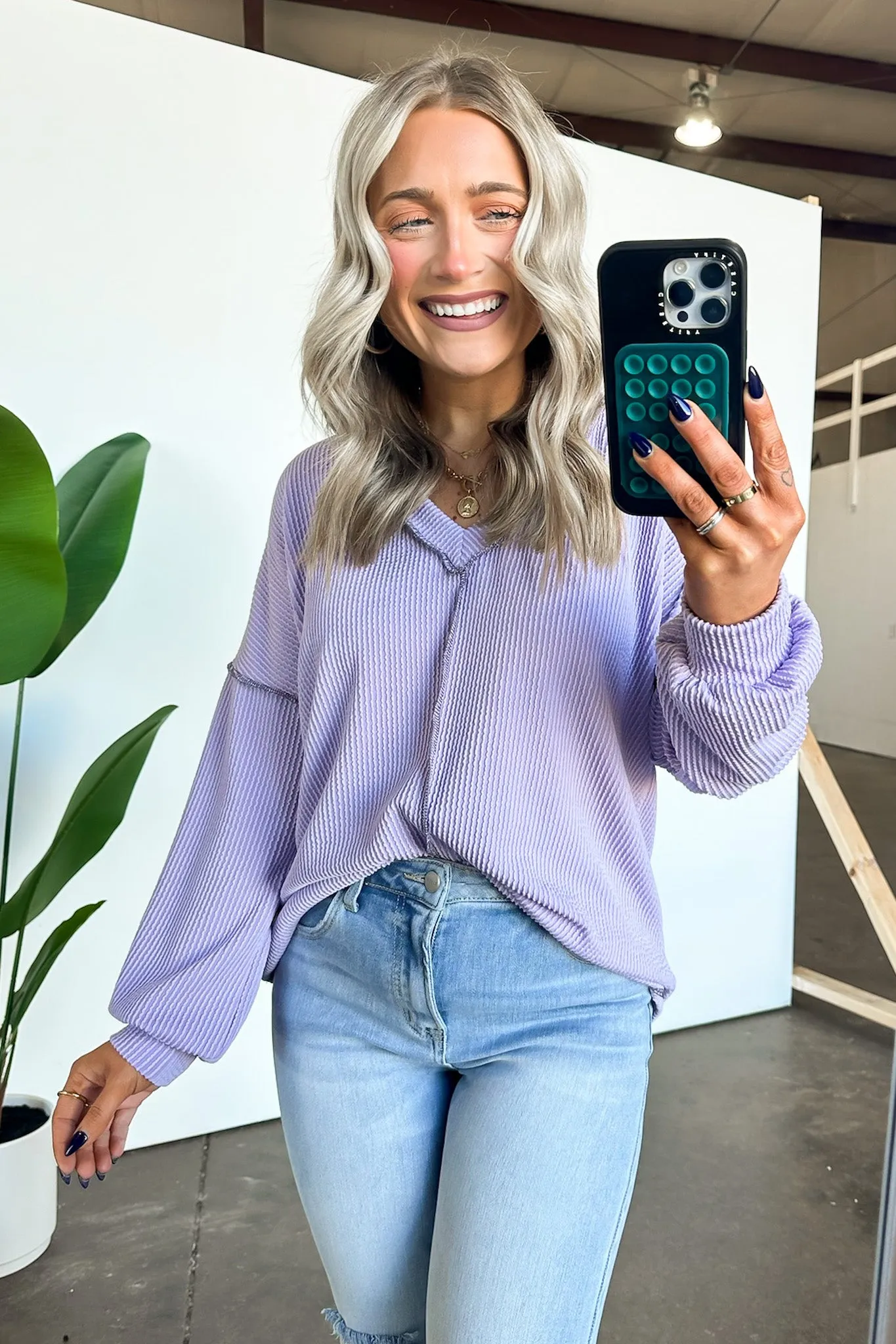 Perfect Option Ribbed Knit Relaxed Top - FINAL SALE