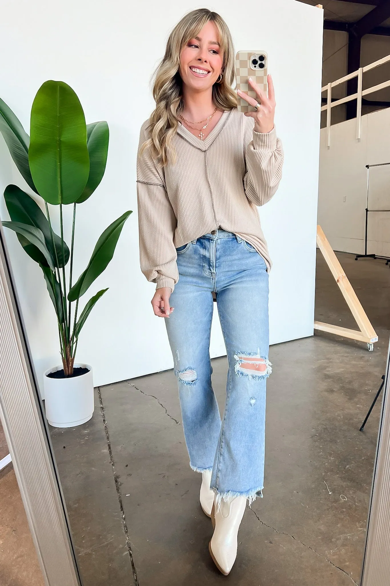 Perfect Option Ribbed Knit Relaxed Top - FINAL SALE