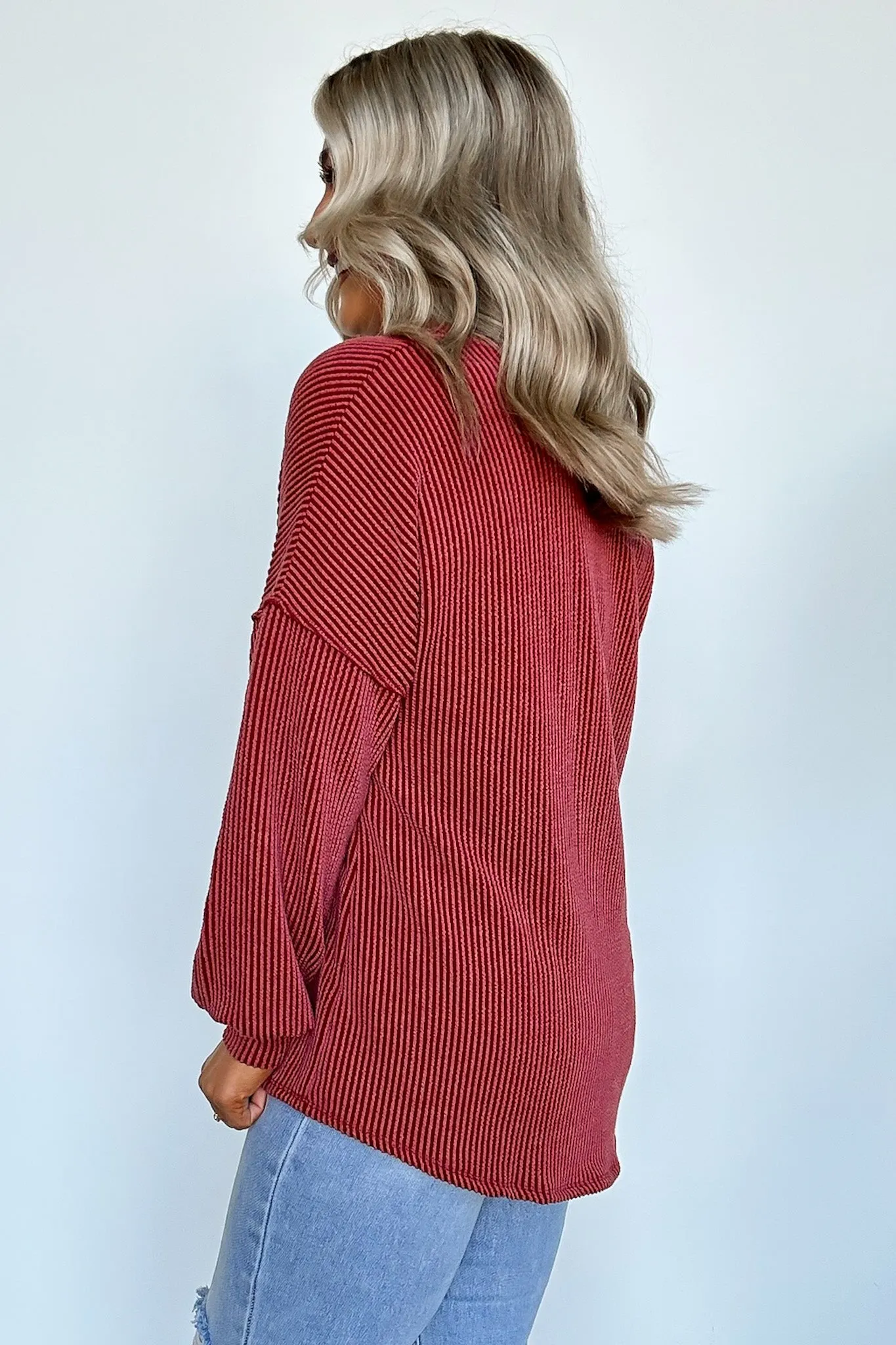 Perfect Option Ribbed Knit Relaxed Top - FINAL SALE