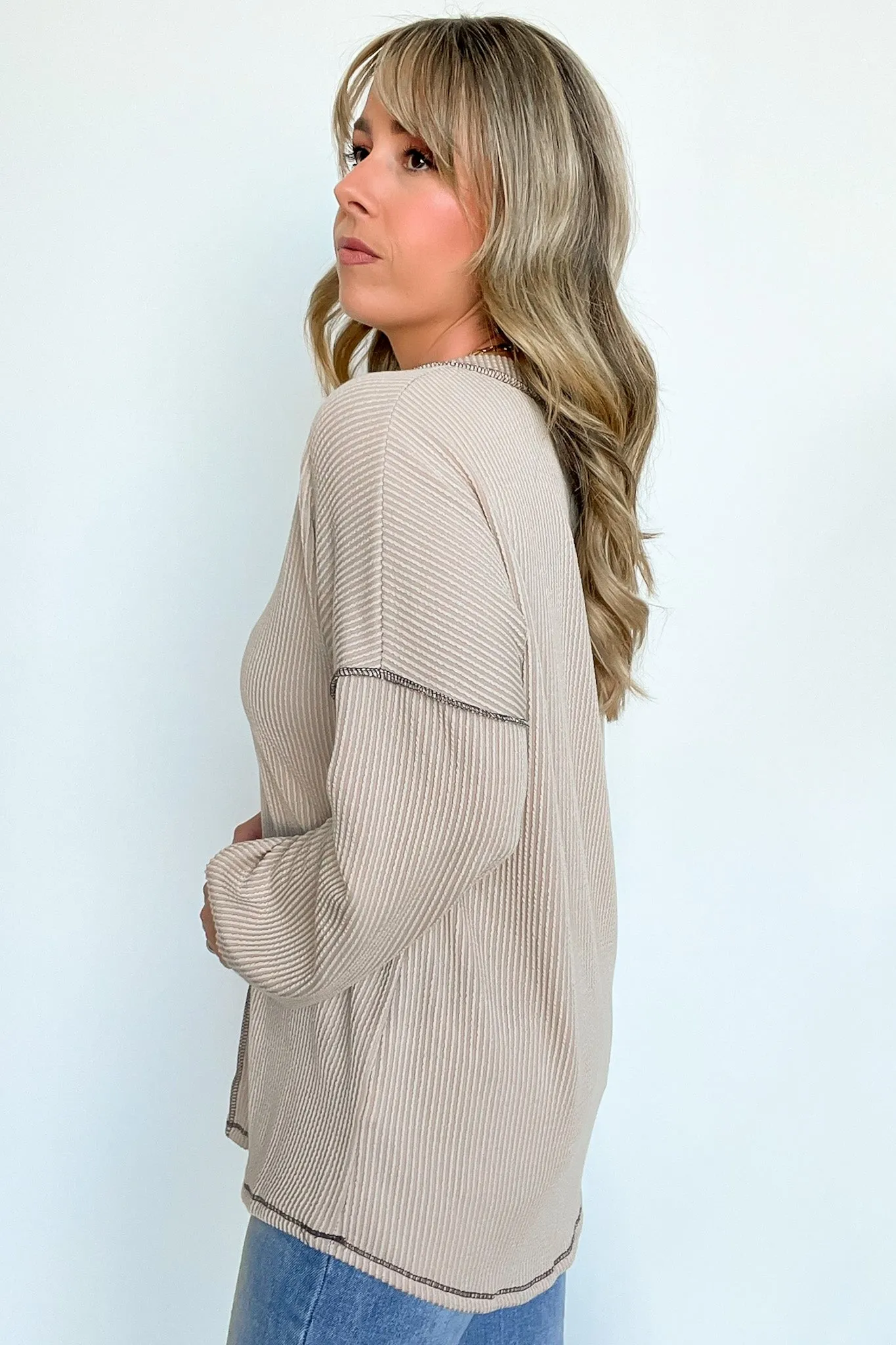 Perfect Option Ribbed Knit Relaxed Top - FINAL SALE