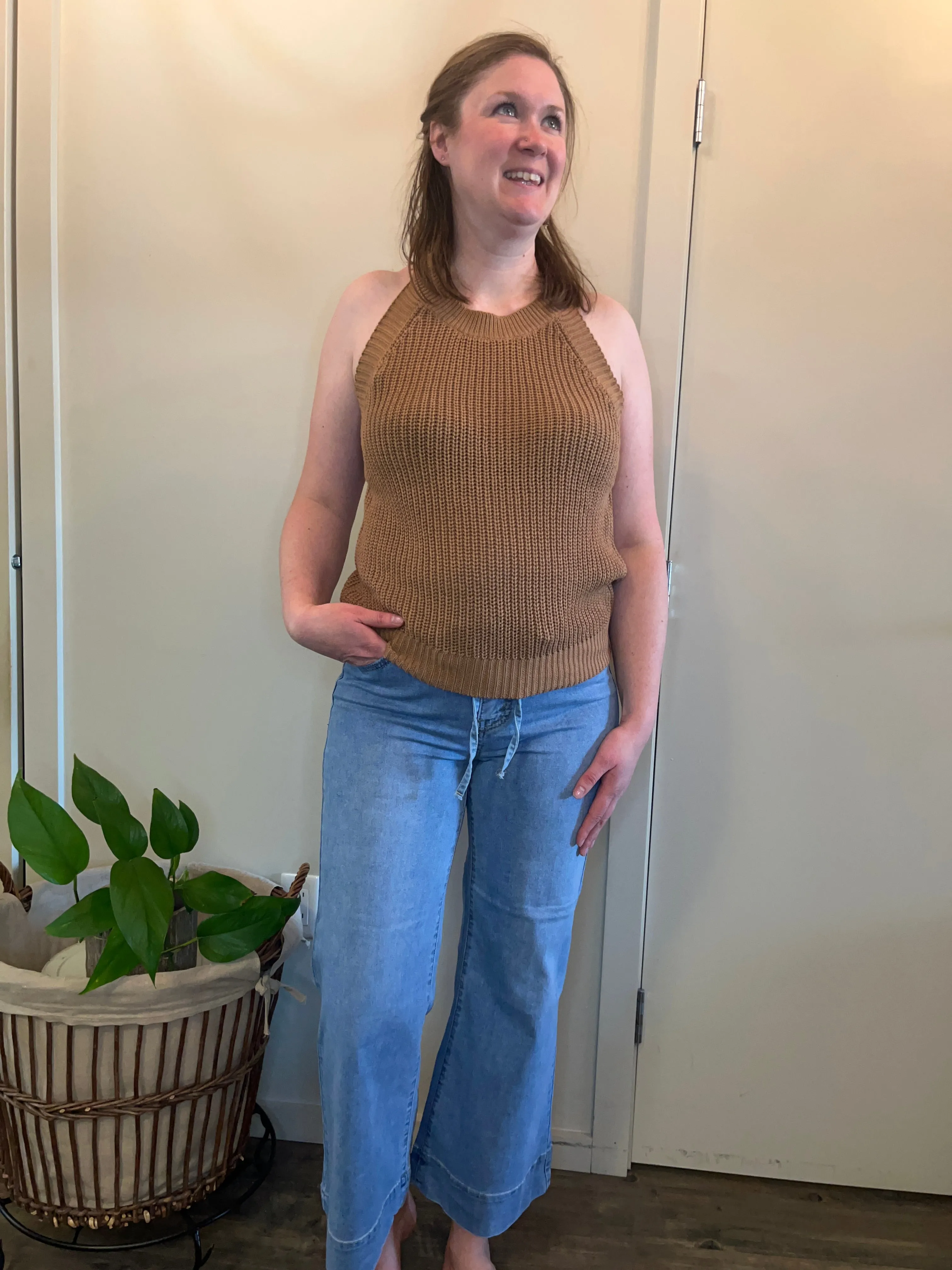 Pink Martini - Brown Sweater Top