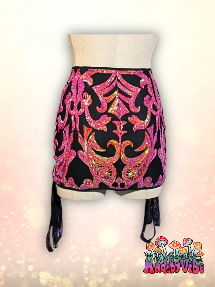 Princess Clementine Lace Up Sides Mini Pencil Skirt - Made to Order