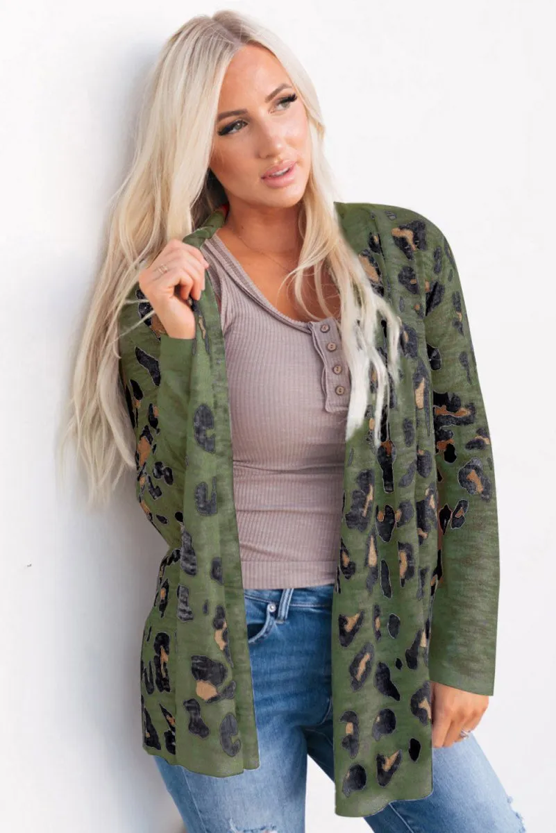 Prowl in Style Printed Long Sleeve Cardigan