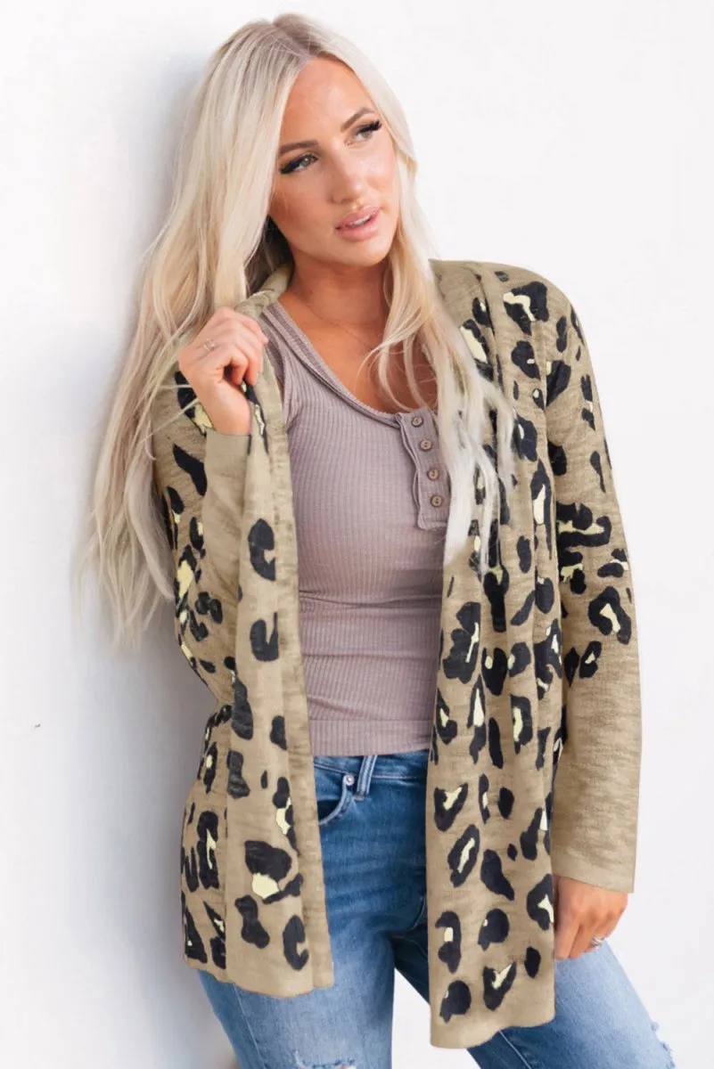 Prowl in Style Printed Long Sleeve Cardigan