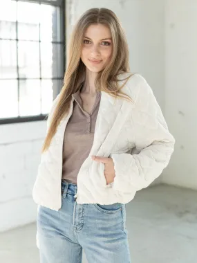 Quilted Bomber Jacket