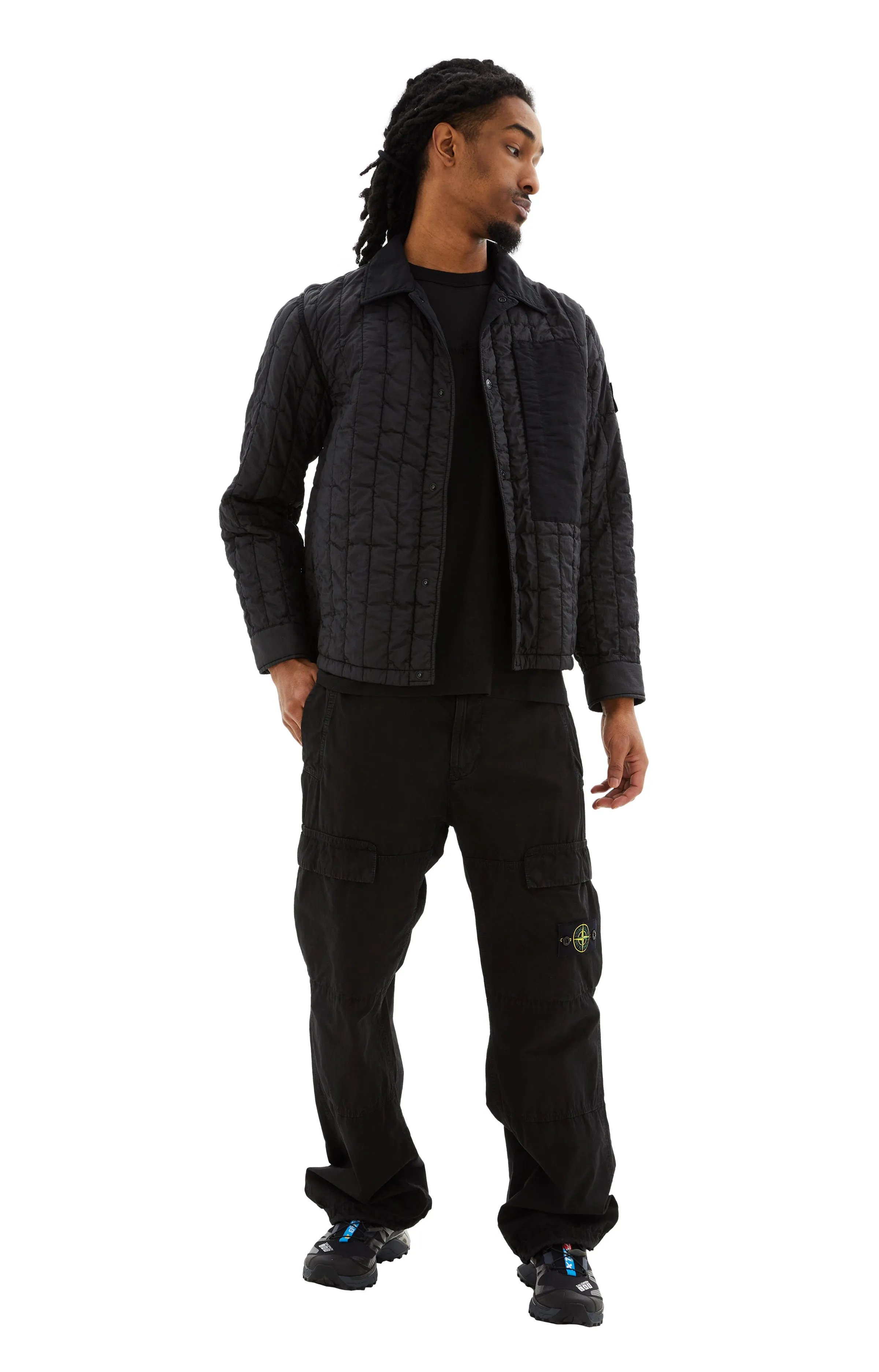 Quilted Nylon Tela Jacket (Black)