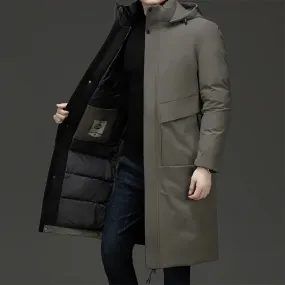 Rijkoud - Parka Winterjas Heren – Lang Model met Warme Voering en Capuchon