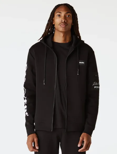 Roberto Vino Hoodie - Pockets Set Black-White - RVJS6-24-BK-WH