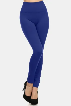 Seamless High Waist Fleece Leggings Navy