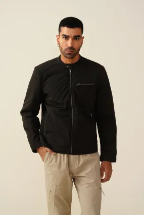 Short Jackets Quilted Lining with Metallic Zips