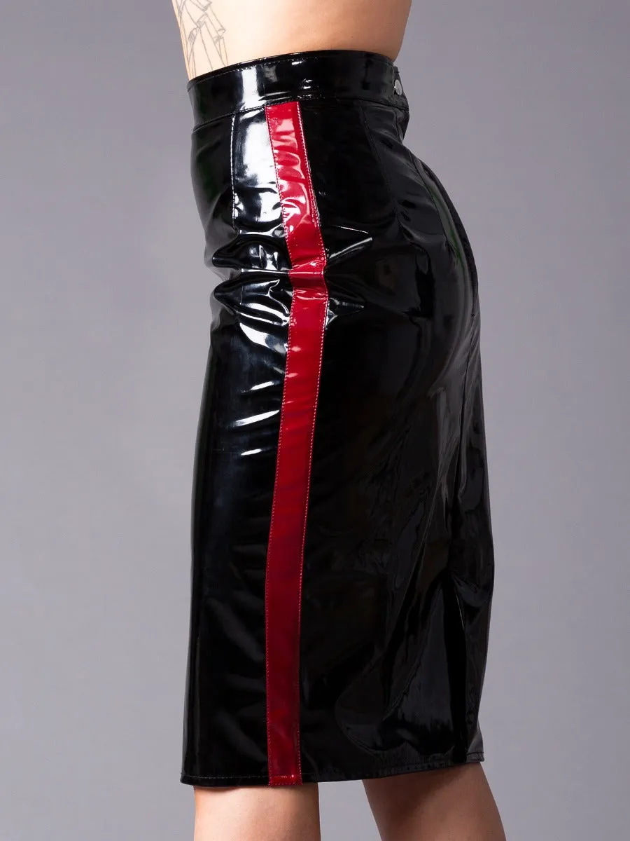 Side Stripe PVC Skirt