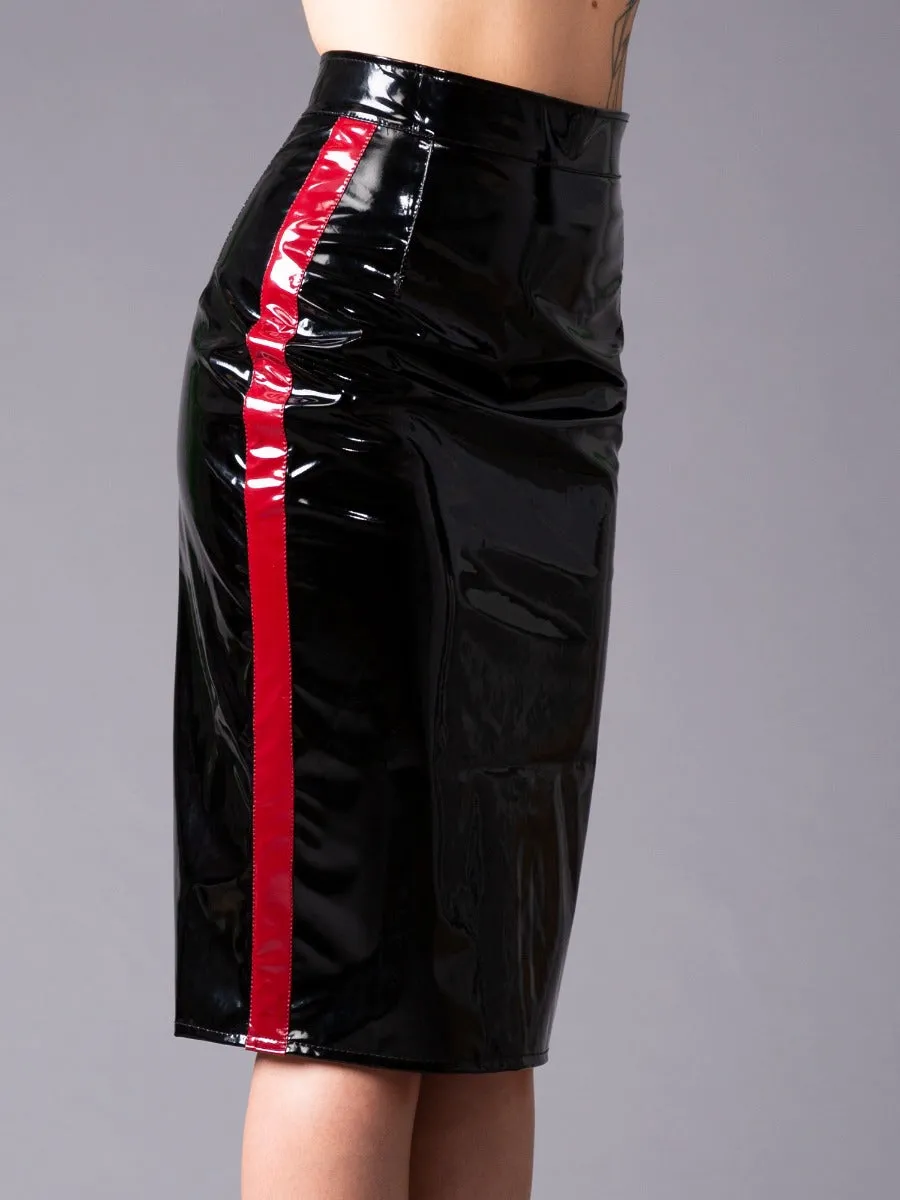 Side Stripe PVC Skirt