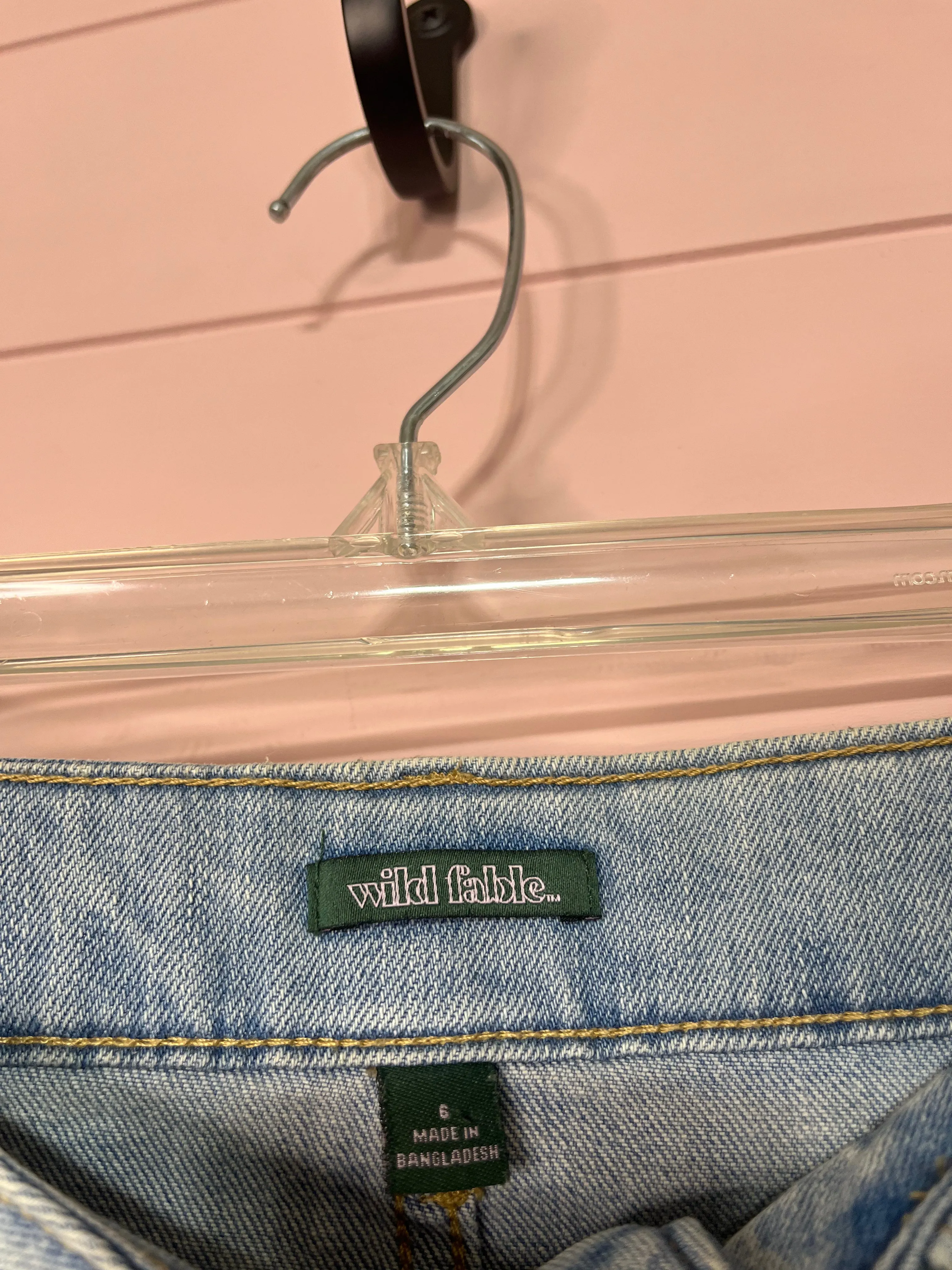 Size 6 Wild Fable Light Wash Denim Jean Mini Skirt