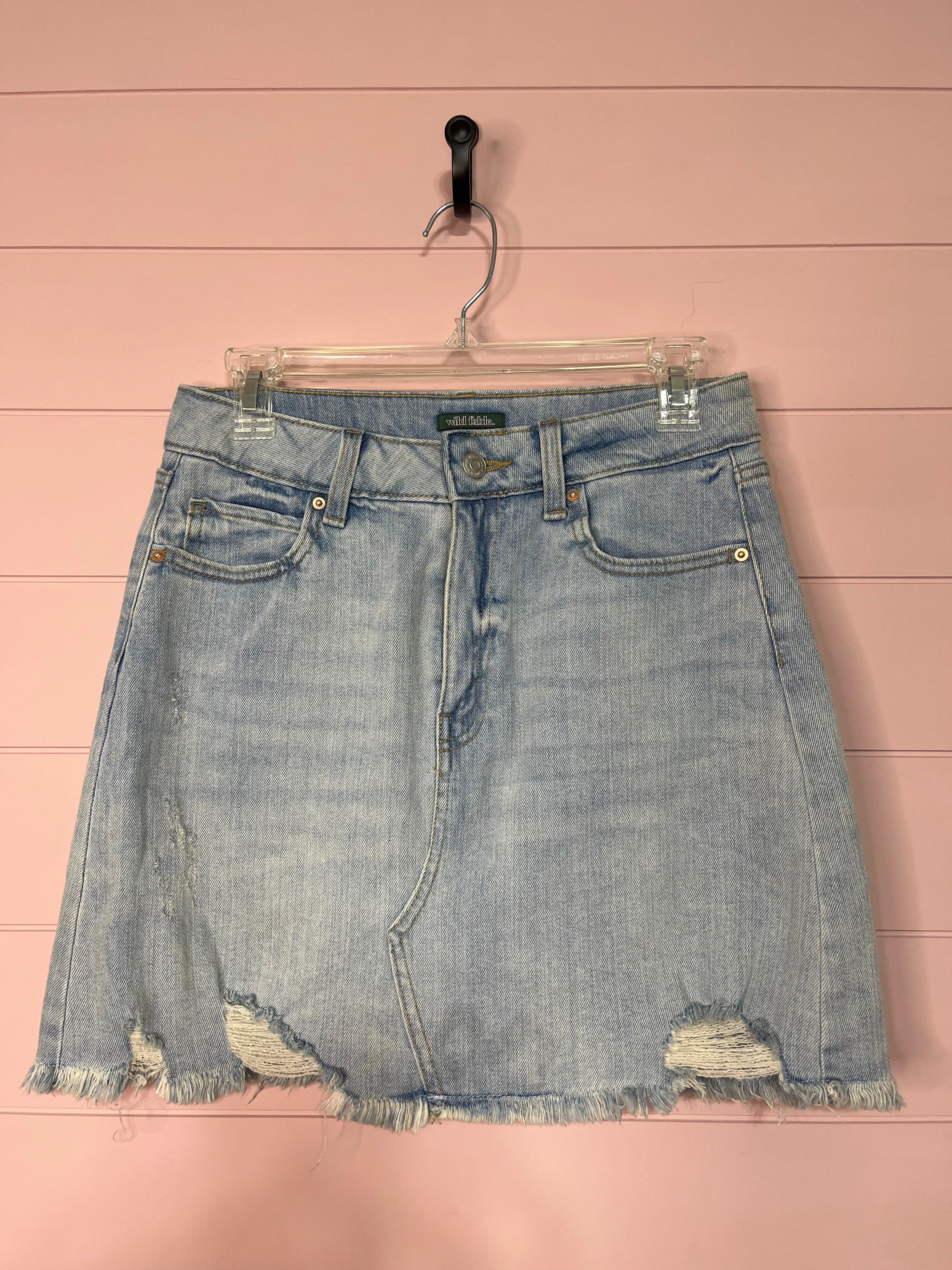 Size 6 Wild Fable Light Wash Denim Jean Mini Skirt