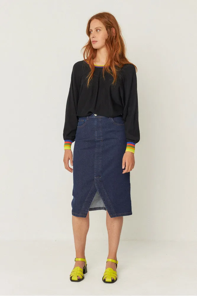 SKFK Aintzane Dark Denim Midi Skirt