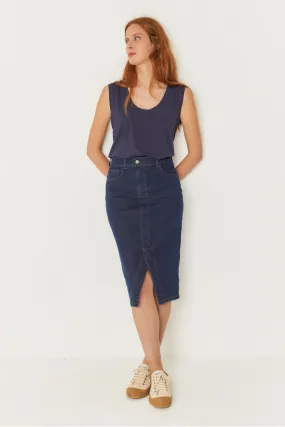 SKFK Aintzane Dark Denim Midi Skirt