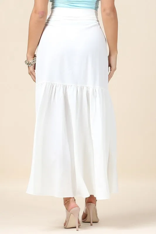 Solid Wrap Skirt