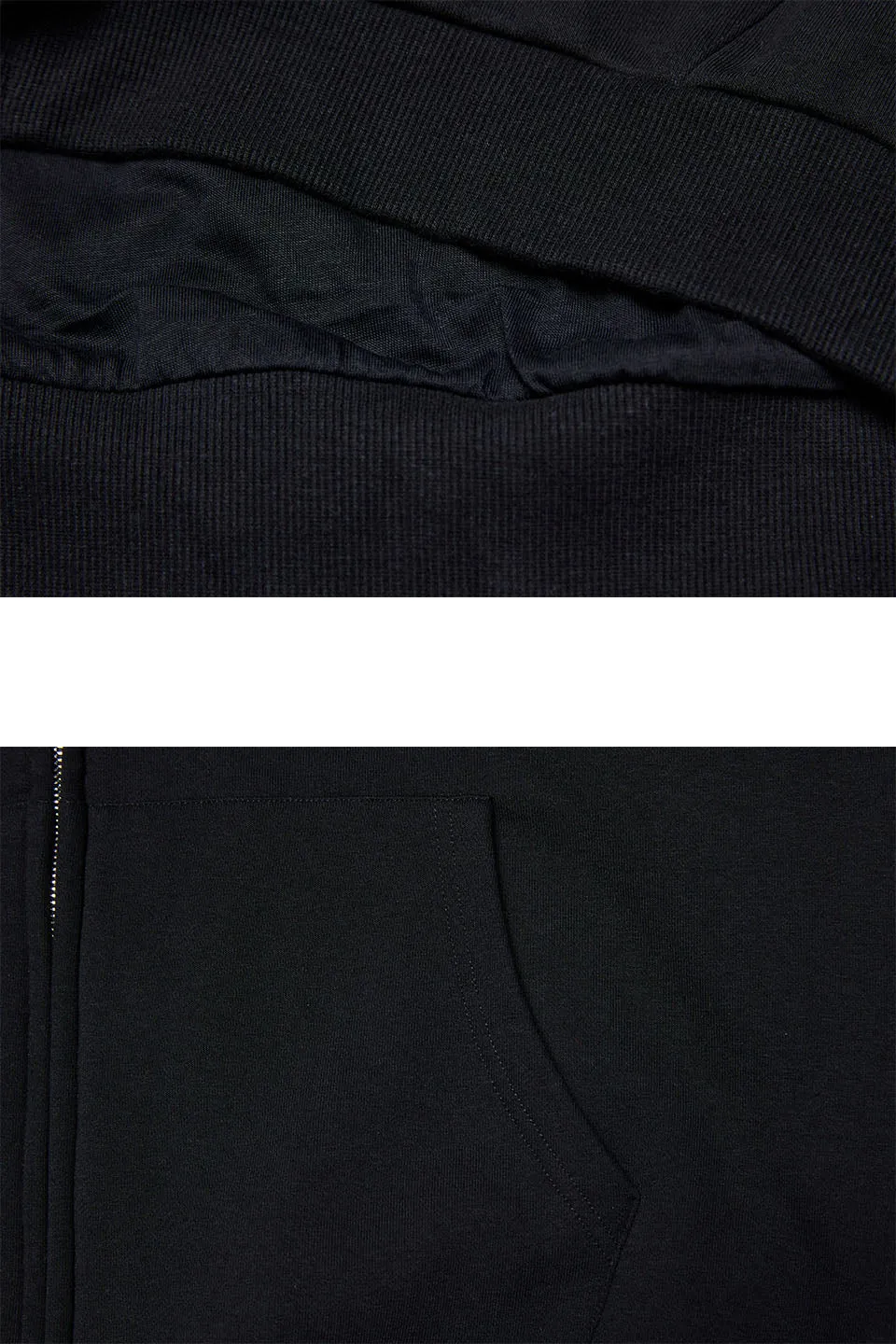 Sponge Filling Embroidered Zip Hoodie