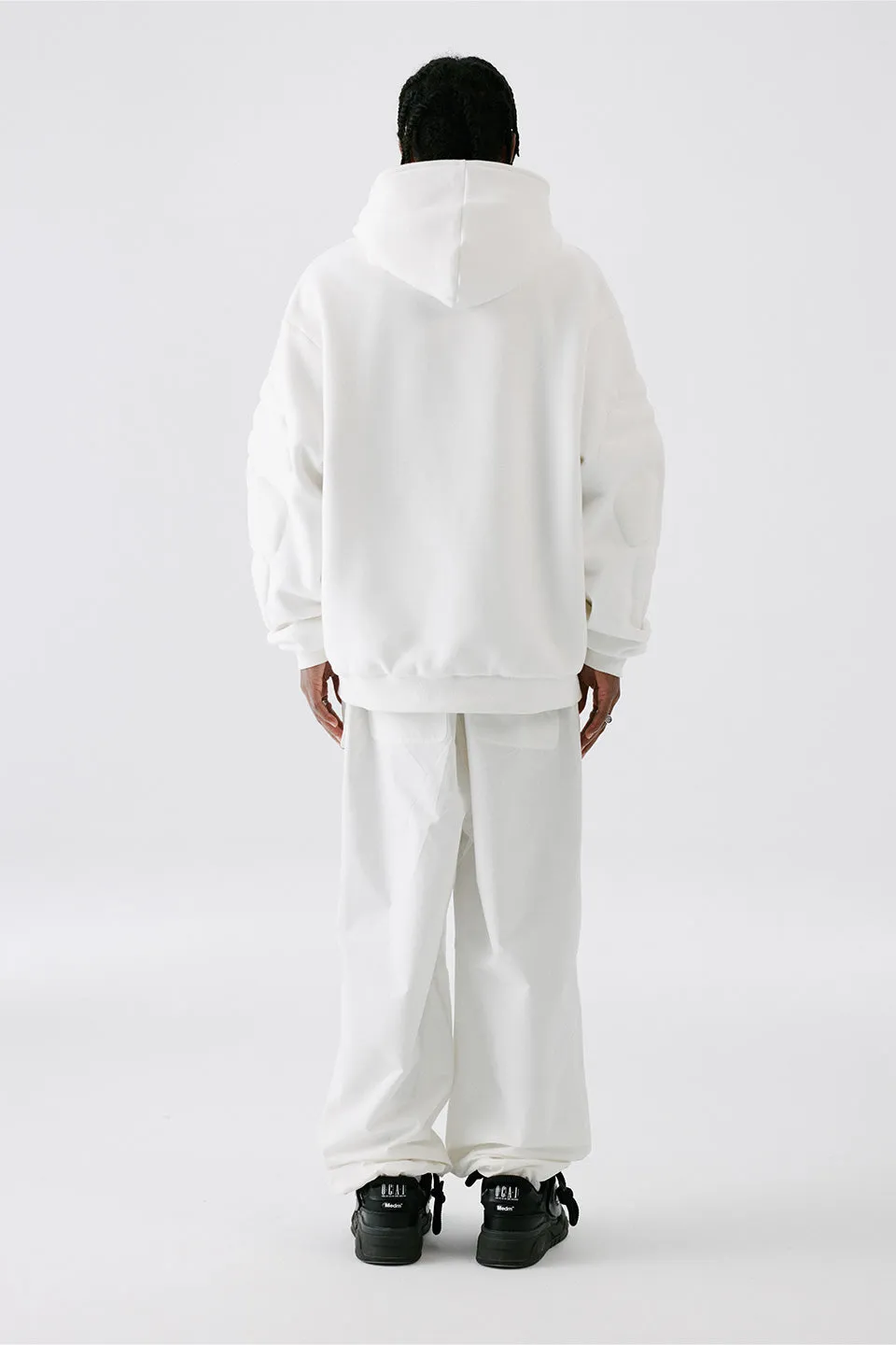 Sponge Filling Embroidered Zip Hoodie