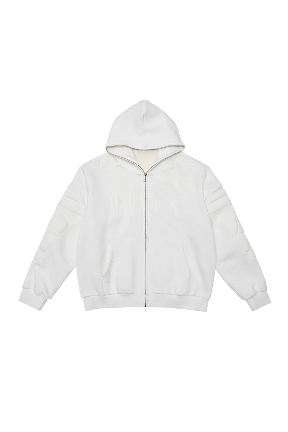 Sponge Filling Embroidered Zip Hoodie