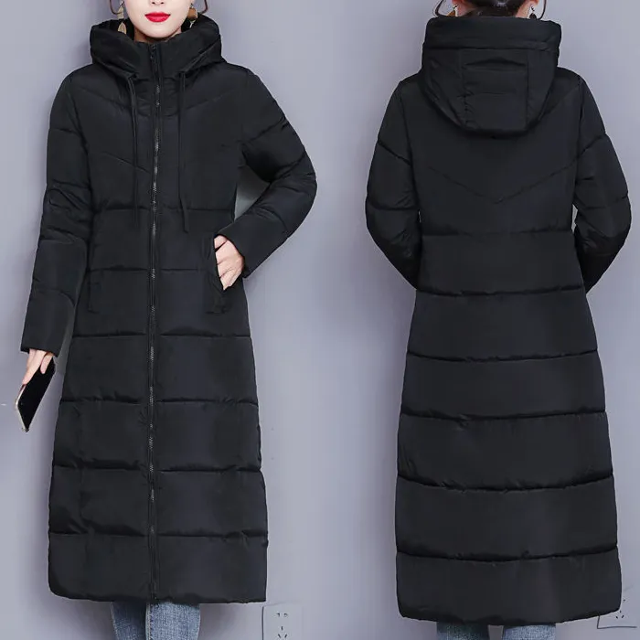 Stella Marie Winterjas | Super warme lange puffer parka met capuchon voor dames