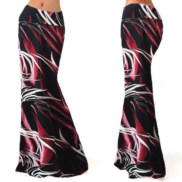 Striped Mermaid Maxi Skirt