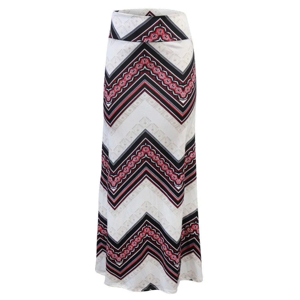 Striped Mermaid Maxi Skirt