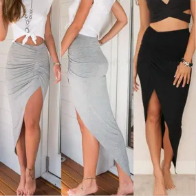 Summer Charm Split Long Skirt