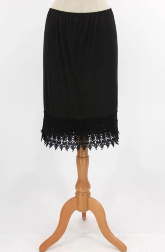 Taylor Slip Extender with decorative trim- Black