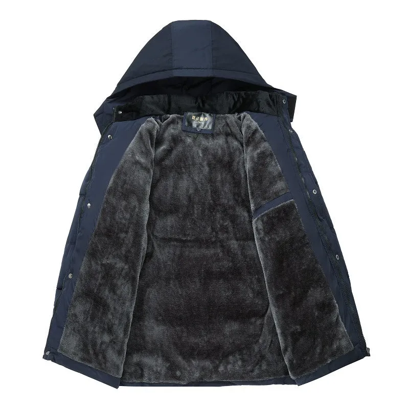 Tommy™ blauwe winddichte waterdichte comfortabele parka winterjas