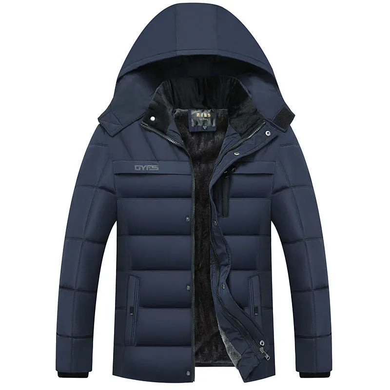 Tommy™ blauwe winddichte waterdichte comfortabele parka winterjas