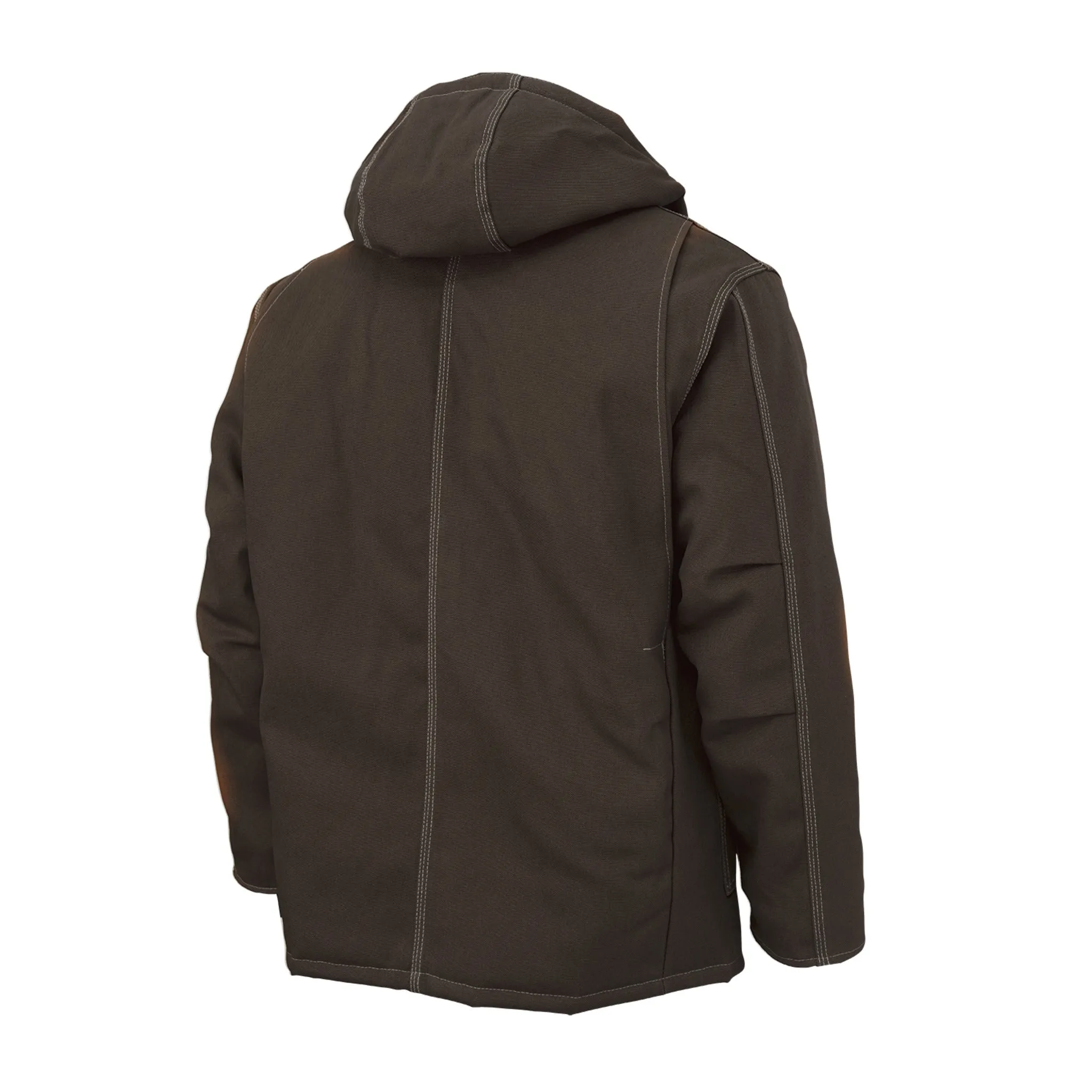 Tough Duck Men's Winter Work Parka WJ34 - Ultimate 12 oz Cotton Duck, Insulated, Water Repellent, Durable, Adjustable Hood, for Extreme Cold | Sizes S-5XL