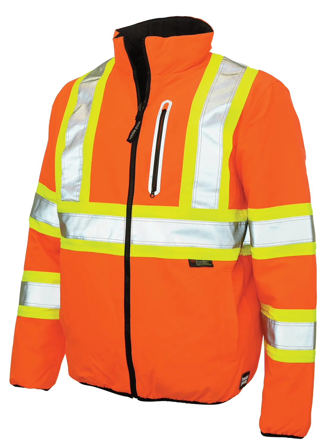 Tough Duck Reversible Safety  Hi-Vis Jacket - Orange