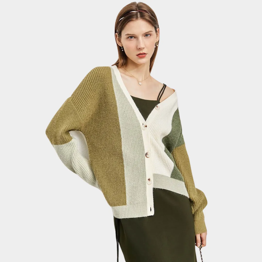 Tricot Cardigan Elegante Cores Vertical - Salem