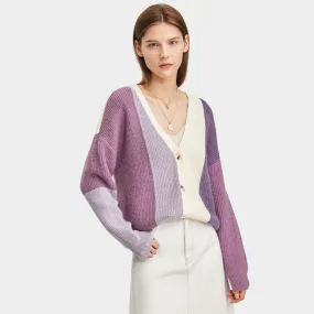 Tricot Cardigan Elegante Cores Vertical - Salem