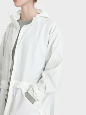 Unisex zip adjustable ripstop long windbreaker