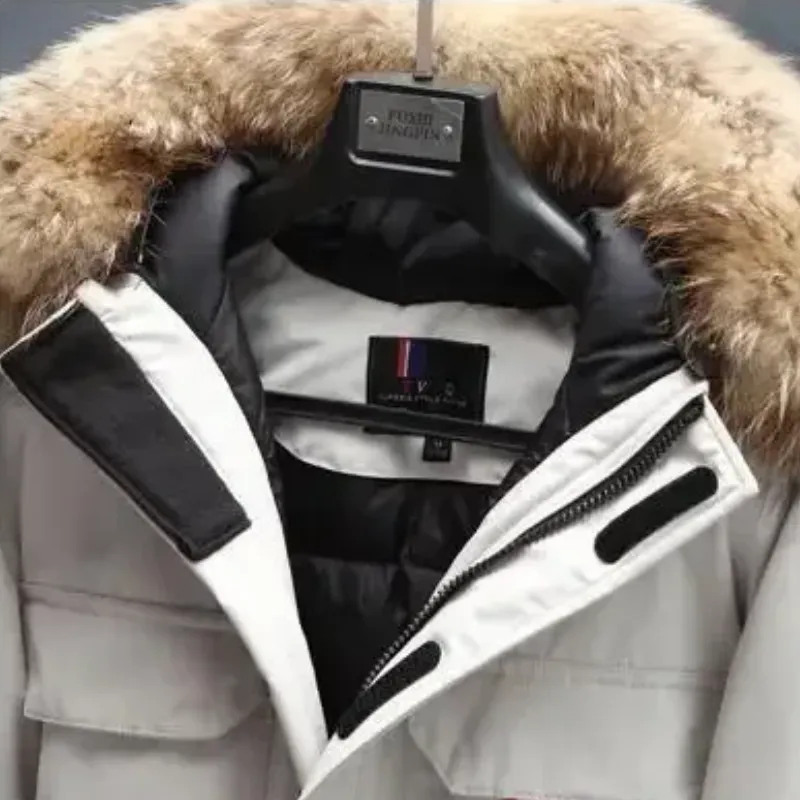 Varnoud - Parka Winterjas Heren – Winddicht met Afneembare Capuchon en Bontkraag
