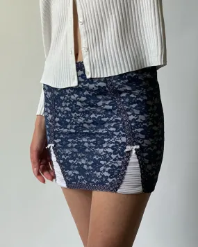Vintage Lace Mini Slip Skirt