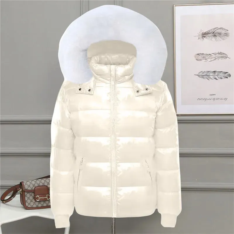 Winter Jacket Men Parkas Thicken Warm Coat Mens Glossy Black Jackets Solid Color Parka Coat Men's  Fashion New Streetwear 5XL