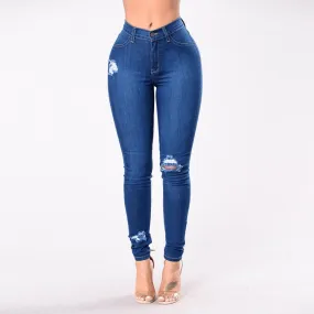 Winter Stretch Ripped High Waist jeans