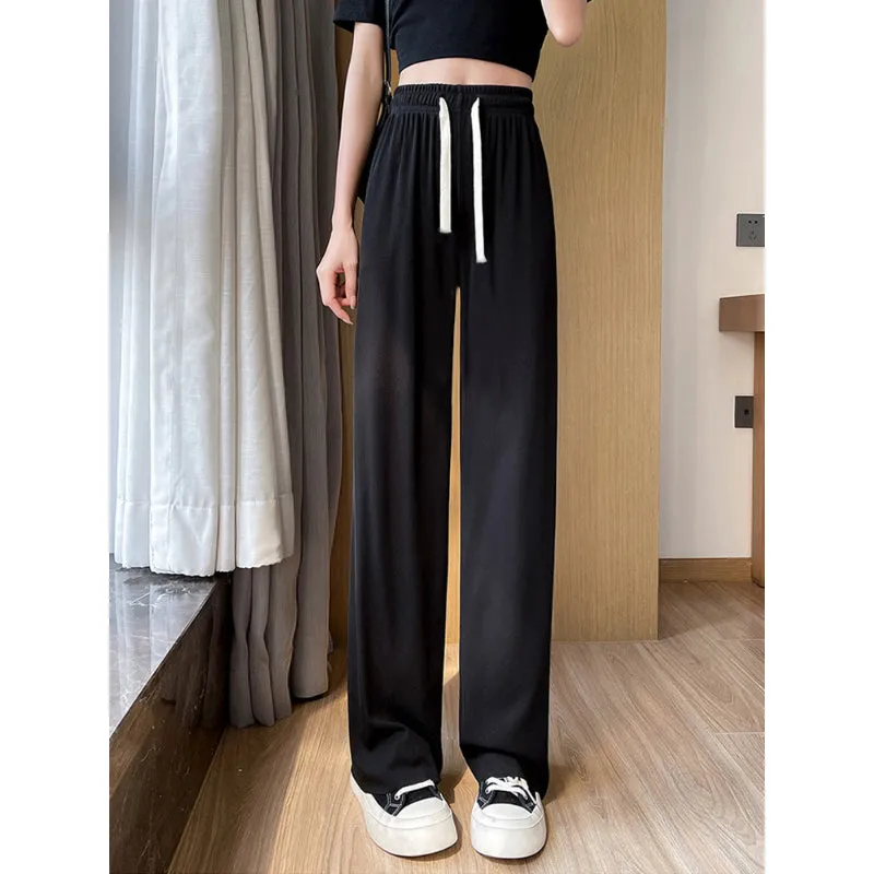 Women's Ice Silk High Waist Casual Summer Pants