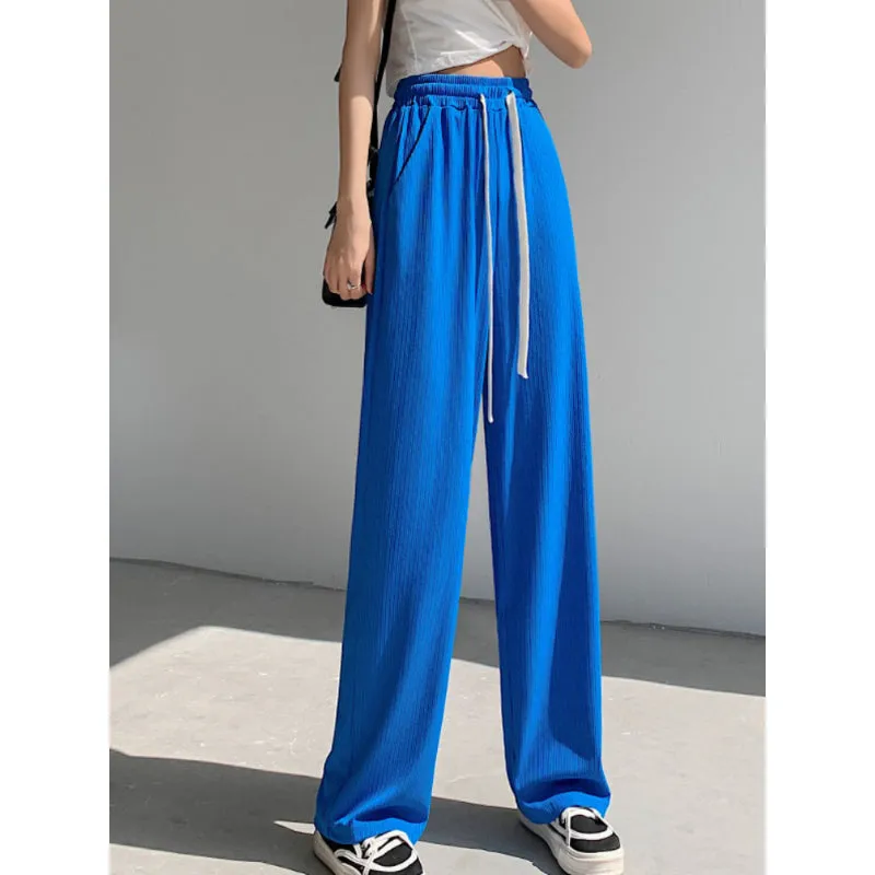 Women's Ice Silk High Waist Casual Summer Pants