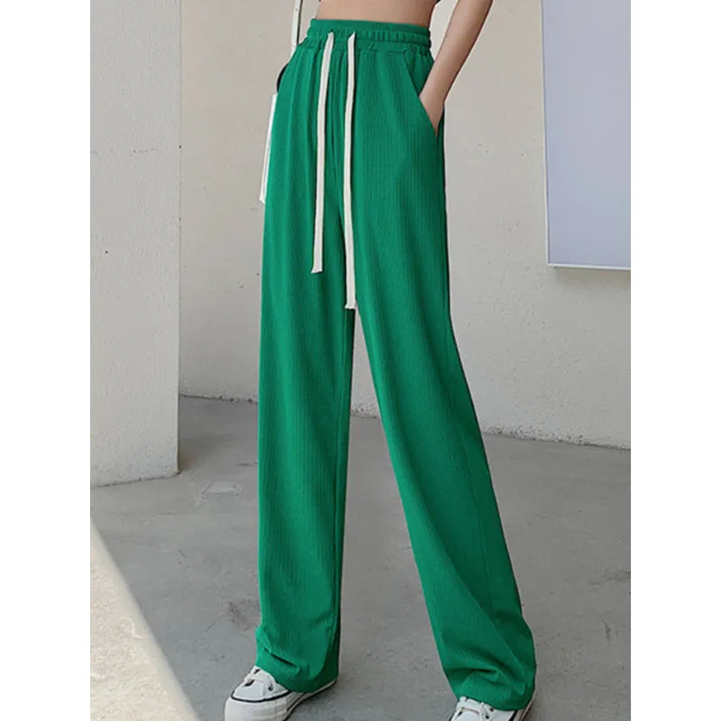 Women's Ice Silk High Waist Casual Summer Pants