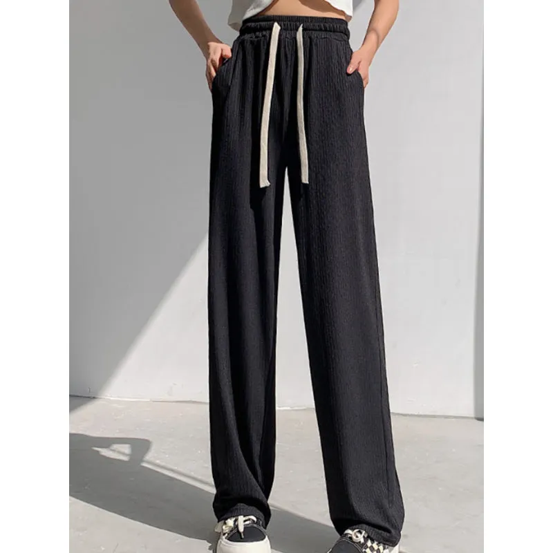 Women's Ice Silk High Waist Casual Summer Pants
