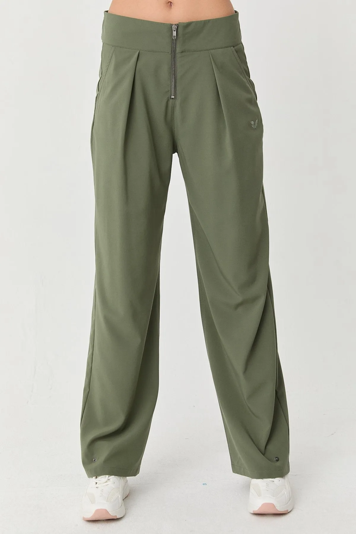 Women's Thın Lycra Woven Lıghtweıght Trousers