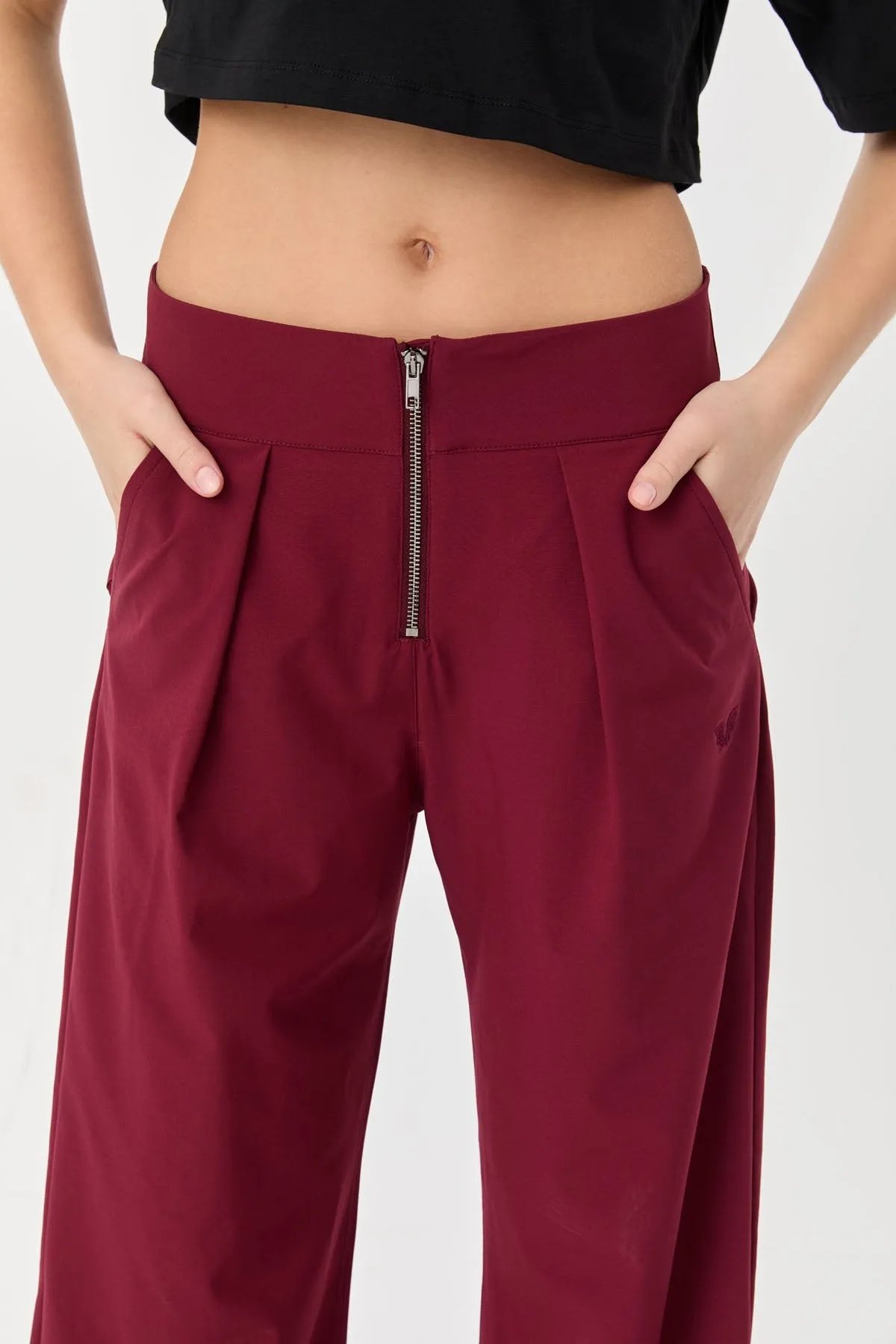 Women's Thın Lycra Woven Lıghtweıght Trousers