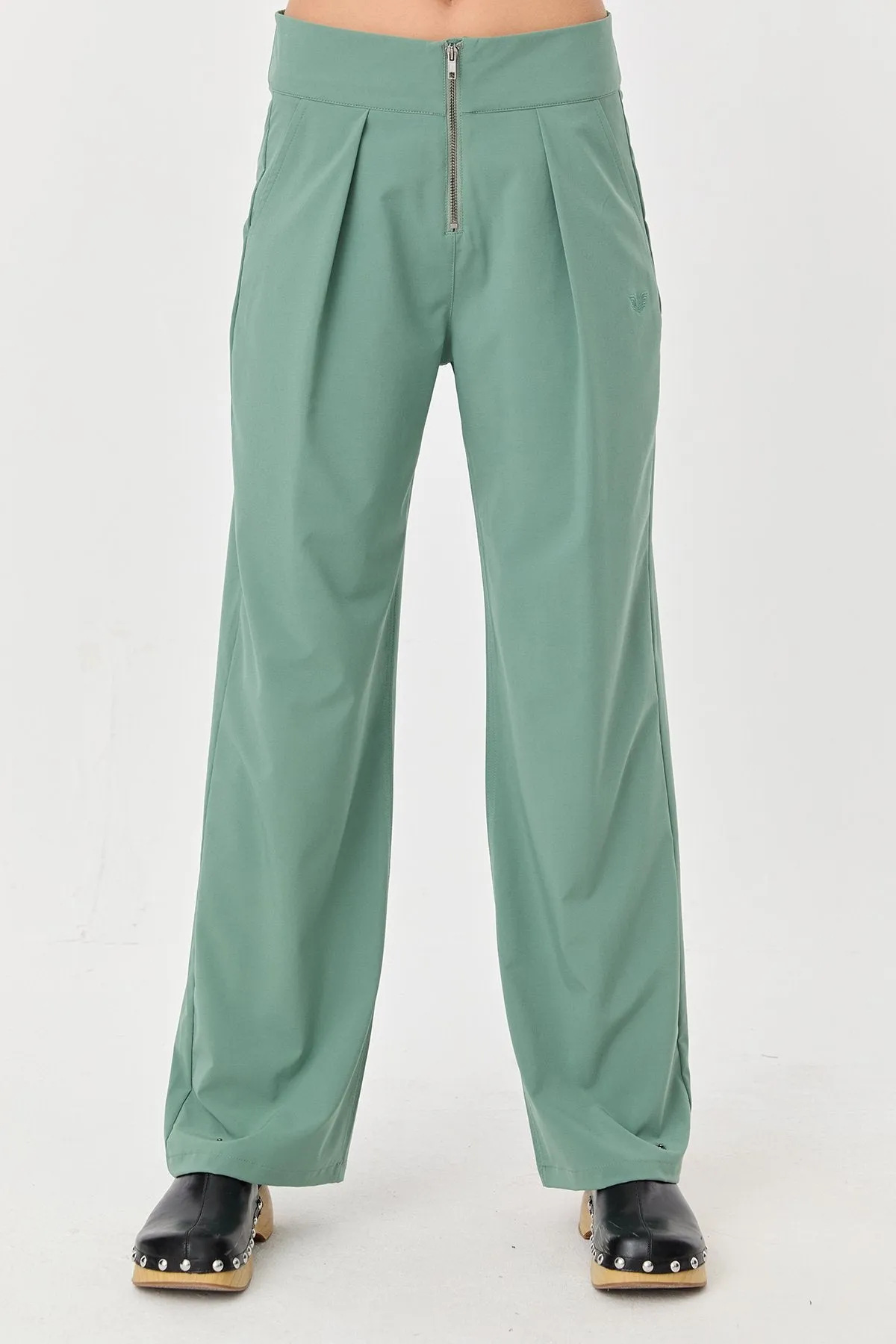 Women's Thın Lycra Woven Lıghtweıght Trousers