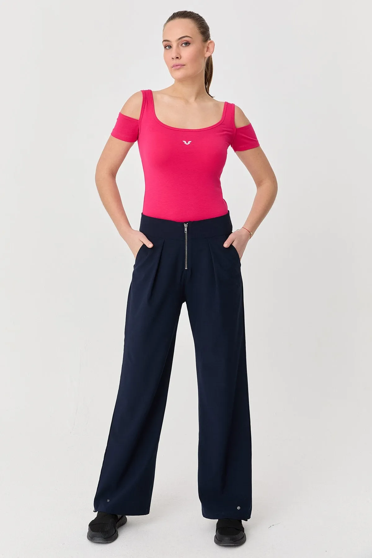 Women's Thın Lycra Woven Lıghtweıght Trousers