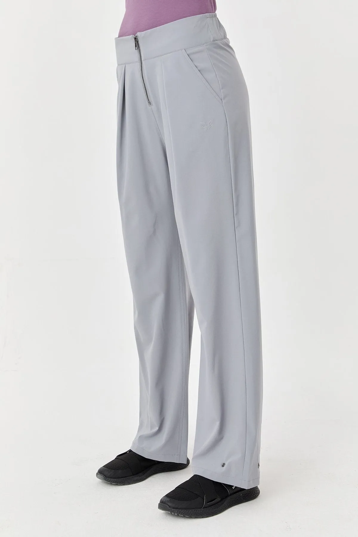 Women's Thın Lycra Woven Lıghtweıght Trousers