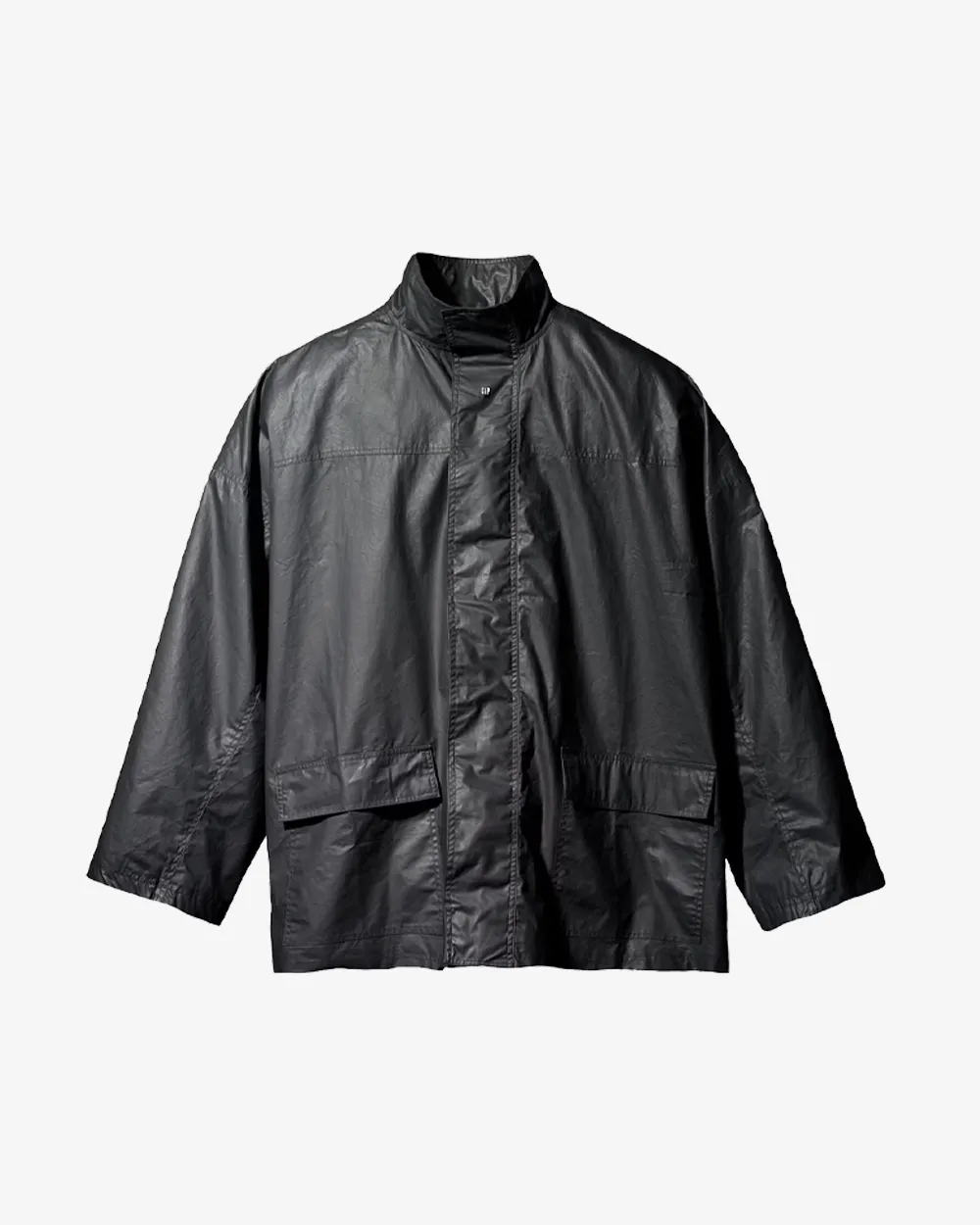 YEEZY GAP ENGINEERED BY BALENCIAGA COATED COTTON LIGHT BLACK PARKA